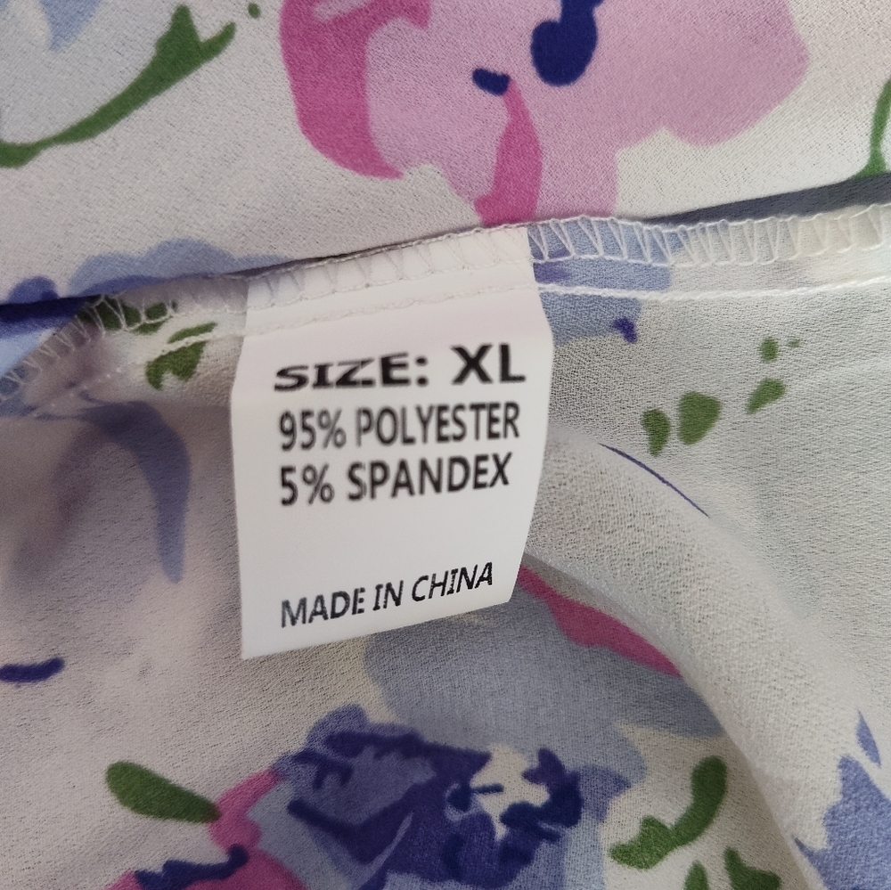 Floral Pink Blouse Romantic Feminine Garden Girl Cottage Core Size XL - Picture 9 of 9
